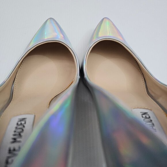 NEW Steve Madden Salza Pumps Womens 6 Iridescent Metallic Pointed Toe Stiletto - Picture 12 of 15
